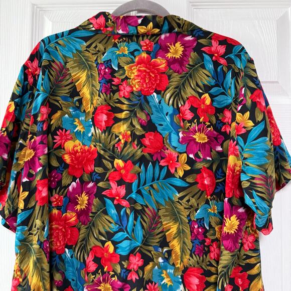 Bentley Women's Floral Button Down Short Sleeve Top Size 20W - Picture 13 of 16